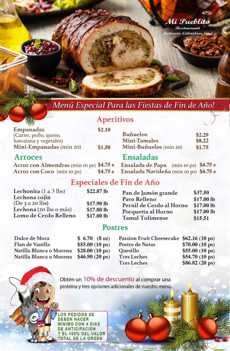 Special Christmas Menu
