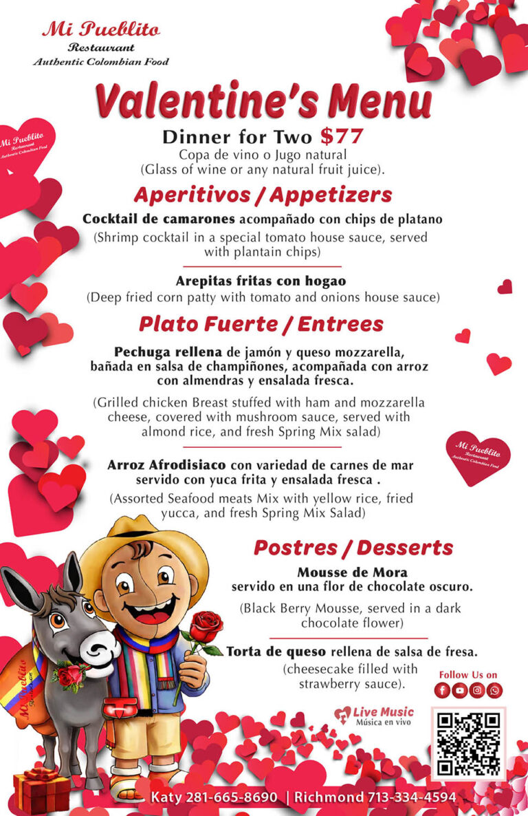 Valentine's Menu